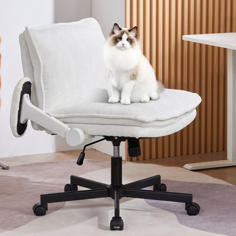 Hokku Designs 2 pieces Velvet Cross Legged Office Chair With Hokku Designs 2 pieces Velvet Cross Legged Office Chair With
